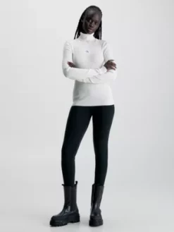 Calvin Klein Pantalon De Jogging Slim Côtelé Avec Fermeture éclair Sur Toute La Longueur -Pas Cher Calvin Klein Magasin J20J222720 BEH alternate3