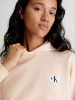 Calvin Klein Sweat-shirt à Capuche En Tissu éponge De Coton Avec Insigne 11 Calvin Klein Sweat-shirt à Capuche En Tissu éponge De Coton Avec Insigne -Pas Cher Calvin Klein Magasin J20J222732 ABJ alternate3