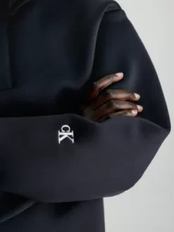 Calvin Klein Robe Sweat Relaxed Avec Col Zippé -Pas Cher Calvin Klein Magasin J20J222817 BEH alternate3