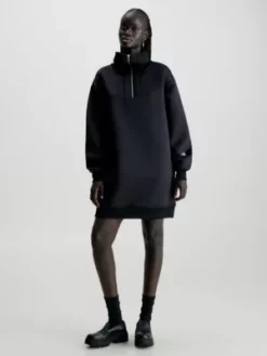 Calvin Klein Robe Sweat Relaxed Avec Col Zippé