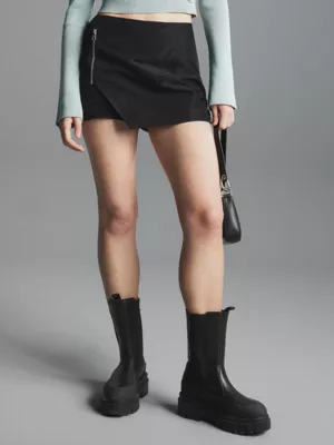 Calvin Klein Mini-jupe Zippée Sur Le Côté 3 Calvin Klein Mini-jupe Zippée Sur Le Côté