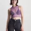 Calvin Klein Débardeur Court En Maille Transparente