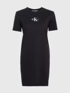 Calvin Klein Robe T-shirt Boyfriend Avec Monogramme -Pas Cher Calvin Klein Magasin J20J223478 BEH alternate4