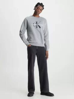 Calvin Klein Sweat Avec Monogramme -Pas Cher Calvin Klein Magasin J30J320933 P2D alternate3