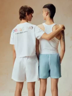 Calvin Klein T-shirt Court Avec Logo - Pride -Pas Cher Calvin Klein Magasin J30J321489 YAF alternate2