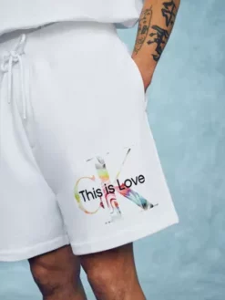 Calvin Klein Short De Jogging - Pride -Pas Cher Calvin Klein Magasin J30J321500 YAF alternate3