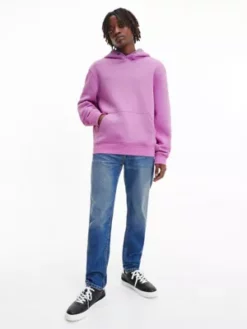 Calvin Klein Sweat-shirt à Capuche Relaxed Avec Logo Tape -Pas Cher Calvin Klein Magasin J30J321883 VDR alternate2