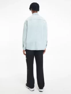 Calvin Klein Chemise Veste Oversize En Denim -Pas Cher Calvin Klein Magasin J30J322383 1AA alternate3