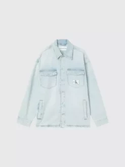 Calvin Klein Chemise Veste Oversize En Denim -Pas Cher Calvin Klein Magasin J30J322383 1AA alternate5