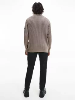 Calvin Klein Pull Relaxed En Coton Peigné -Pas Cher Calvin Klein Magasin J30J322455 GVE alternate2