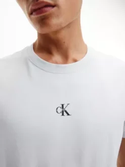Calvin Klein T-shirt En Coton Bio Avec Monogramme -Pas Cher Calvin Klein Magasin J30J322466 PSX alternate4