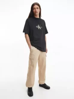 Calvin Klein T-shirt Oversize Avec Monogramme -Pas Cher Calvin Klein Magasin J30J322516 BEH alternate2