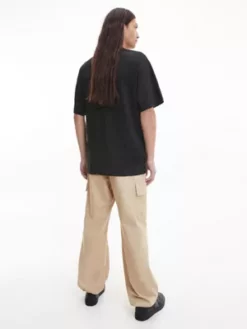 Calvin Klein T-shirt Oversize Avec Monogramme -Pas Cher Calvin Klein Magasin J30J322516 BEH alternate3