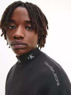 Calvin Klein Sweat Relaxed Avec Logo Au Col -Pas Cher Calvin Klein Magasin J30J322538 BEH alternate4