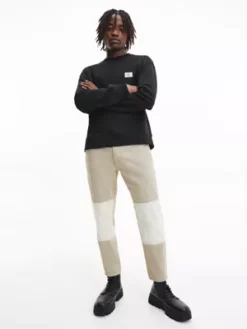 Calvin Klein Sweat En Coton Recyclé Avec Insigne 10 Calvin Klein Sweat En Coton Recyclé Avec Insigne -Pas Cher Calvin Klein Magasin J30J322625 BEH alternate2