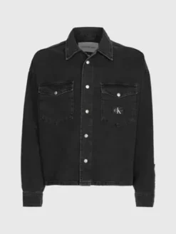 Calvin Klein Chemise Relaxed En Jean -Pas Cher Calvin Klein Magasin J30J322772 1BY alternate5