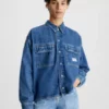 Calvin Klein Chemise Utilitaire En Jean En Denim Recyclé -Pas Cher Calvin Klein Magasin J30J322773 1BJ main