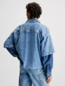 Calvin Klein Chemise Oversize à Manches Courtes En Denim -Pas Cher Calvin Klein Magasin J30J322775 1A4 alternate2