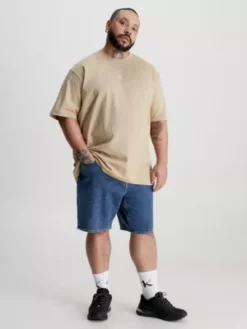 Calvin Klein Short Grande Taille En Denim -Pas Cher Calvin Klein Magasin J30J322783 1BJ alternate3