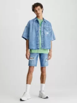 Calvin Klein Short En Denim -Pas Cher Calvin Klein Magasin J30J322791 1AA alternate3