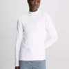Calvin Klein T-shirt Côtelé Slim à Manches Longues