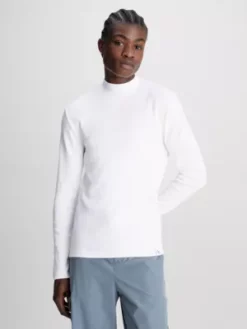 Calvin Klein T-shirt CÎtelé Slim à Manches Longues