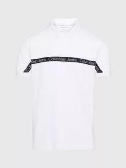 Calvin Klein Polo Avec Logo Tape -Pas Cher Calvin Klein Magasin J30J322856 YAF alternate4