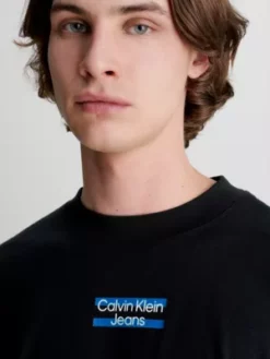 Calvin Klein T-shirt Oversize à Manches Longues -Pas Cher Calvin Klein Magasin J30J322871 BEH alternate3
