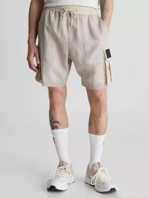 Calvin Klein Short Cargo Relaxed En Maille Et Nylon 3 Calvin Klein Short Cargo Relaxed En Maille Et Nylon