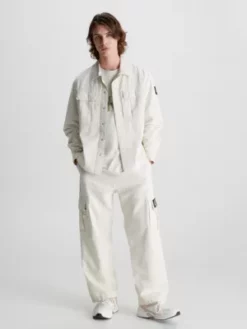 Calvin Klein Pantalon Cargo Relaxed En Sergé De Coton -Pas Cher Calvin Klein Magasin J30J322918 ACI alternate3