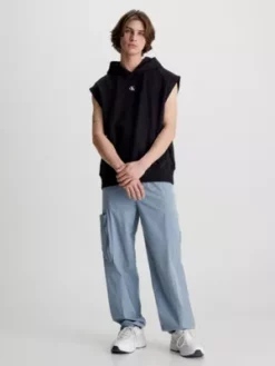 Calvin Klein Pantalon Cargo à Jambes Larges En Tissu Recyclé -Pas Cher Calvin Klein Magasin J30J322919 PN6 alternate4