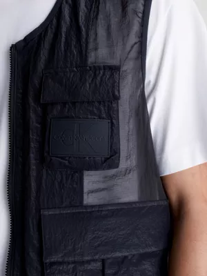Calvin Klein Gilet Relaxed En Maille Et Nylon 5 Calvin Klein Gilet Relaxed En Maille Et Nylon â Image 3