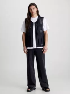 Calvin Klein Gilet Relaxed En Maille Et Nylon 10 Calvin Klein Gilet Relaxed En Maille Et Nylon -Pas Cher Calvin Klein Magasin J30J322935 BEH alternate3