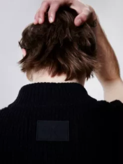 Calvin Klein Veste Sans Manches Relaxed Zippée En Laine -Pas Cher Calvin Klein Magasin J30J323054 BEH alternate2