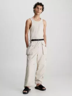 Calvin Klein Pantalon Cargo 2 En 1 à Jambes Larges -Pas Cher Calvin Klein Magasin J30J323144 ACI alternate3