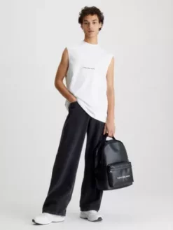 Calvin Klein Débardeur Relaxed En Coton Bio -Pas Cher Calvin Klein Magasin J30J323146 YAF alternate4