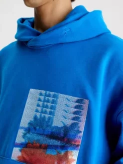 Calvin Klein Sweat-shirt à Capuche Oversize Brodé -Pas Cher Calvin Klein Magasin J30J323156 C3B alternate3