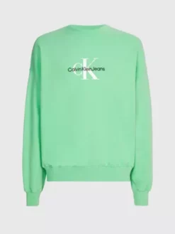 Calvin Klein Sweat-shirt Oversize Avec Monogramme -Pas Cher Calvin Klein Magasin J30J323161 L1C alternate5