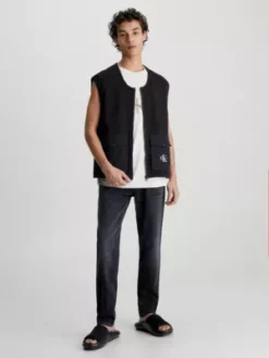 Calvin Klein Gilet Zippé En Tissu éponge De Coton 10 Calvin Klein Gilet Zippé En Tissu éponge De Coton -Pas Cher Calvin Klein Magasin J30J323166 BEH alternate3