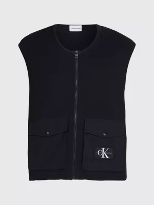 Calvin Klein Gilet Zippé En Tissu éponge De Coton 7 Calvin Klein Gilet Zippé En Tissu éponge De Coton – Image 5