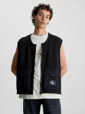 Calvin Klein Gilet Zippé En Tissu éponge De Coton 3 Calvin Klein Gilet Zippé En Tissu éponge De Coton