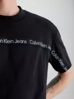 Calvin Klein T-shirt Avec Logo Tape -Pas Cher Calvin Klein Magasin J30J323253 BEH alternate3