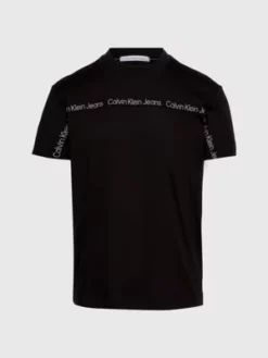 Calvin Klein T-shirt Avec Logo Tape -Pas Cher Calvin Klein Magasin J30J323253 BEH alternate5