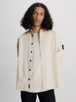Calvin Klein Chemise Relaxed En Sergé De Coton