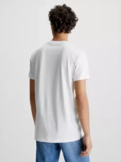 Calvin Klein T-shirt Slim Avec étiquette Logo -Pas Cher Calvin Klein Magasin J30J323294 YAF alternate2