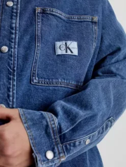 Calvin Klein Chemise Grande Taille En Denim -Pas Cher Calvin Klein Magasin J30J323303 1BJ alternate2