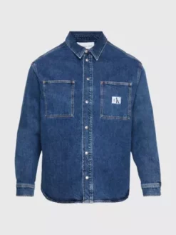 Calvin Klein Chemise Grande Taille En Denim -Pas Cher Calvin Klein Magasin J30J323303 1BJ alternate4