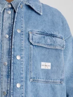 Calvin Klein Chemise Veste Relaxed En Jean -Pas Cher Calvin Klein Magasin J30J323325 1AA alternate2