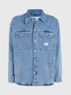 Calvin Klein Chemise Veste Relaxed En Jean -Pas Cher Calvin Klein Magasin J30J323325 1AA alternate4