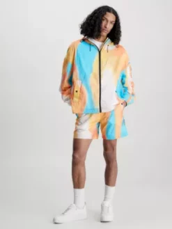 Calvin Klein Short Multicolore En Nylon Recyclé -Pas Cher Calvin Klein Magasin J30J323403 0K9 alternate3